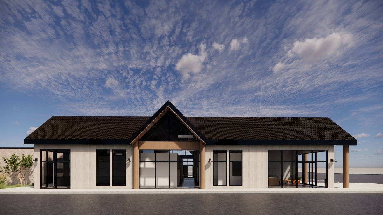 Picture of preview of what the Pool Building will look like after remodel